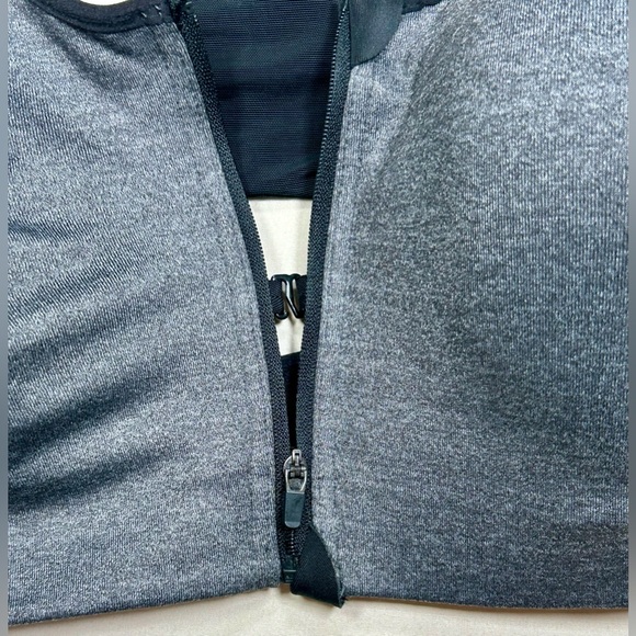 Avia Zip Up Sports High Intensity Full Coverage Bra Black Gray 38D - Picture 5 of 9